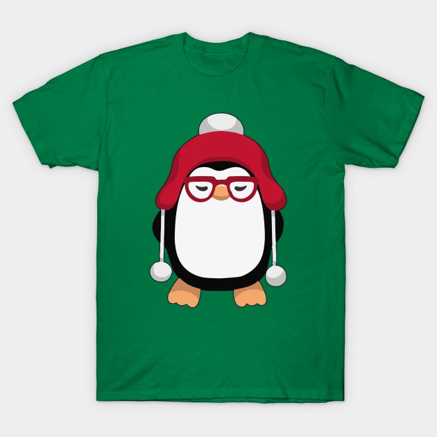 PENGUIN CHRISTMAS GLASSES T-Shirt by GreatSeries